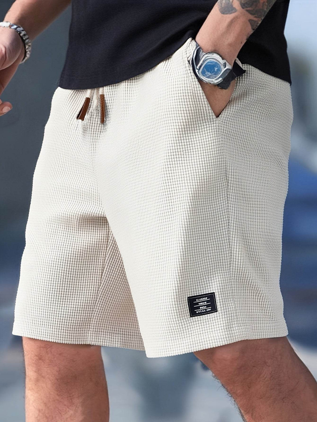 Pantalón de algodón con cordones