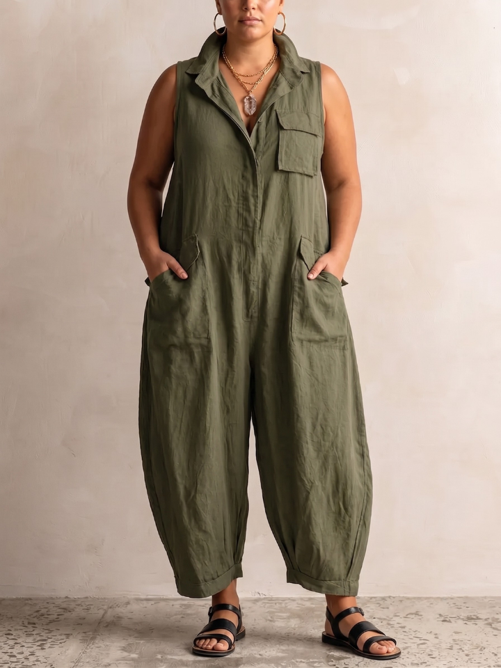 Alessia™ - Mono Cargo Casual sin Mangas
