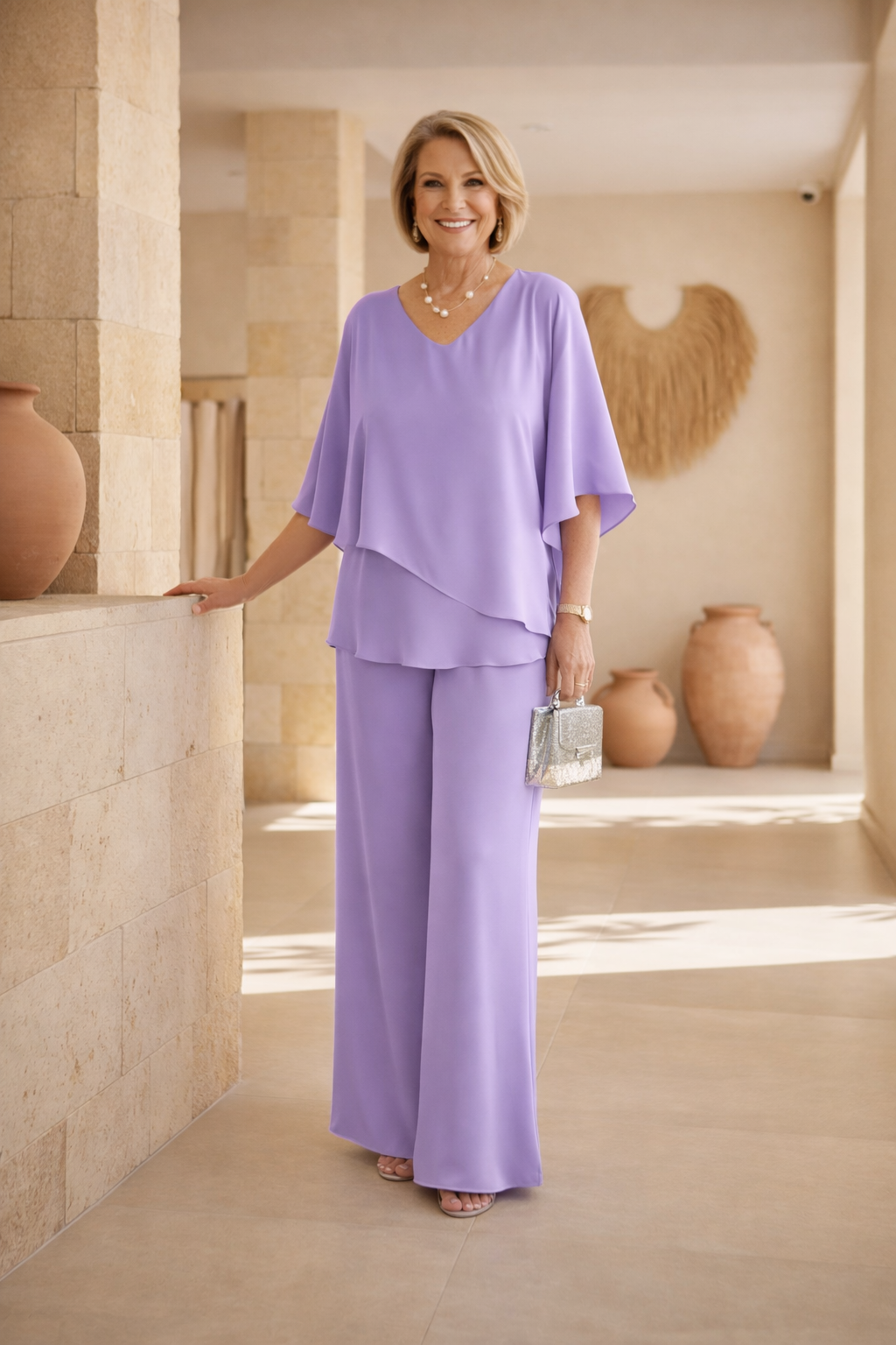 Martha - Conjunto de Pantalón Ancho