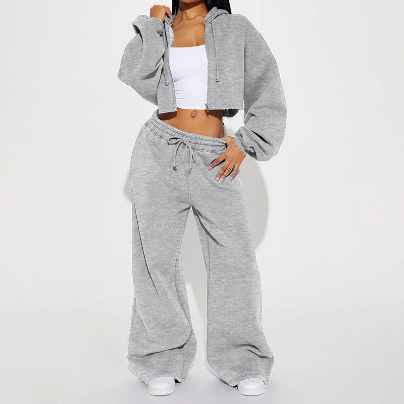 Conjunto informal de sudadera con capucha y pantalón de chándal holgado