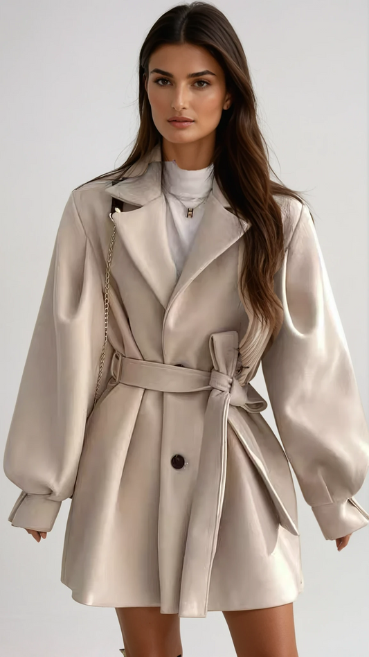 Vestido abrigo Soho con cinturón para mujer